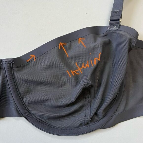 CUUP The Balconette Bra Mesh Grey 38B - Picture 10 of 11